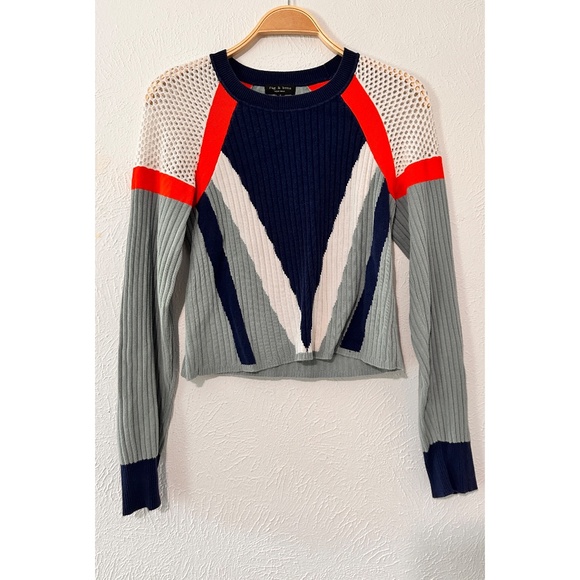 Rag & Bone Lark Colorblock Ribbed Crewneck Sweater, NWOT, SP - Picture 6 of 12